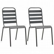 Záhradný bistro set 3 ks tmavosivá