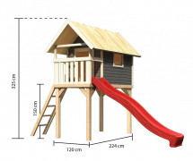 Detská hracia veža so šmýkačkou Dekorhome