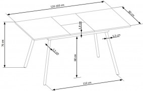 Jedálenský rozkladací stôl ALBON 120/160 cm dub sonoma / sivá