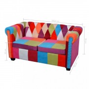 Chesterfield sedacia súprava 3+2 patchwork Dekorhome