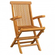 Záhradná stolička 2 ks teak / látka Dekorhome