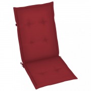 Záhradná stolička 4 ks teak / látka Dekorhome