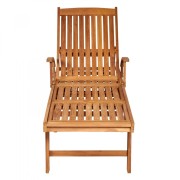 Záhradné ležadlo polohovacie D9044 teak Dekorhome