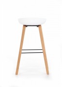 Barová stolička H86 sivá / biela