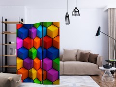 Paraván Colorful Geometric Boxes Dekorhome