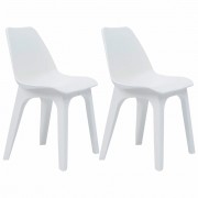 Záhradné stoličky 2 ks plast Dekorhome