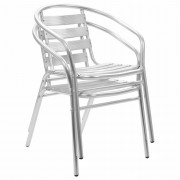 Záhradný bistro set 3 ks strieborná Dekorhome