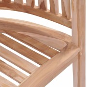 Záhradná lavička v tvare písmena S z teakového dreva