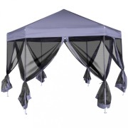 Záhradný party stan s 6 stenami 3,6 x 3,1 m Dekorhome