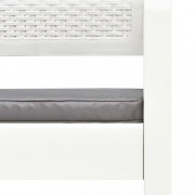 Záhradná lavica 120 cm biela Dekorhome