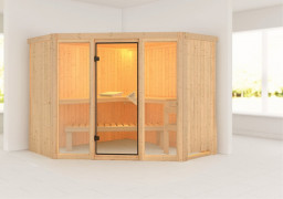 Interiérová fínska sauna 245 x 245 cm Dekorhome