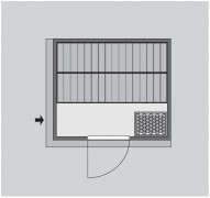 Interiérová fínska sauna 196 x 170 cm Dekorhome