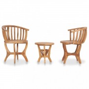 Záhradný bistro set teakové drevo Dekorhome