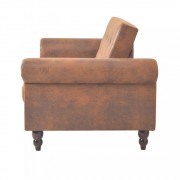 Rozkladacia Chesterfield pohovka hnedá Dekorhome