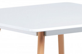 Jedálenský stôl DT-606 WT 80x80 cm biela / buk