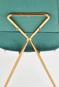 Jedálenská stolička K411 zelená / zlatá