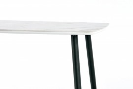 Jedálenský stôl MARCO biely mramor / čierna