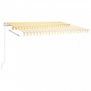 Ručne zaťahovacia markíza s LED svetlom 450x300 cm Dekorhome