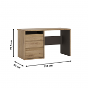 PC stôl SHELDON 80 dub shetland / sivá