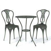 Záhradný bistro set 3 ks liaty hliník Dekorhome