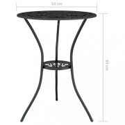 Záhradný bistro set 3 ks liaty hliník Dekorhome