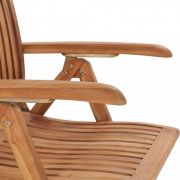 Polohovacie záhradné stoličky 2 ks teakové drevo Dekorhome