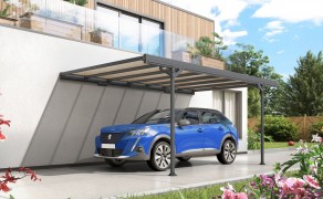 Kovový prístrešok / Carport ku stene 298 x 509 cm Dekorhome