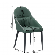 Jedálenská stolička KALINA ekokoža / kov