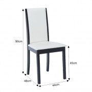 Jedálenská stolička VENIS NEW wenge / ekokoža biela