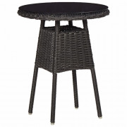 Záhradný bistro set 3 ks čierna / sivá Dekorhome