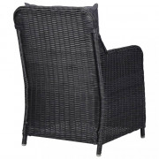 Záhradný bistro set 3 ks čierna / sivá Dekorhome