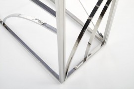 Konzolový stolík KN5 chróm / sklo