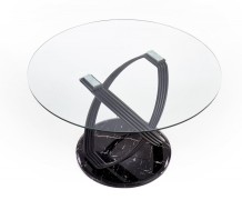 Jedálenský stôl OPTICO sklo / čierna