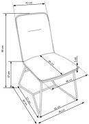 Jedálenská stolička K390 krémová / sivá / zlatá