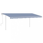 Ručne zaťahovacia markíza so stĺpikmi 450x350 cm Dekorhome
