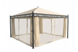 Pergola s bočnou stenou 4x4m WH5135 Dekorhome