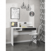 Písací stôl s magnetickou tabuľou IMAN biela / čierna