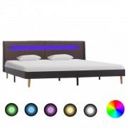 Posteľ s LED svetlom taupe Dekorhome