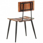 Jedálenská stolička 4 ks recyklované drevo Dekorhome