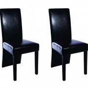 Jedálenská stolička 2 ks umelá koža / drevo Dekorhome