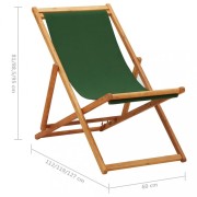 Skladacie plážové kreslo eukalyptus / látka Dekorhome