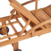 Záhradné ležadlo polohovacie D9044 teak Dekorhome