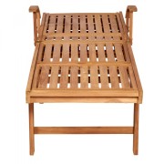 Záhradné ležadlo polohovacie D9044 teak Dekorhome