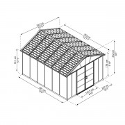 Palram Rozšiřovací modul 11x4,1 pro domky série Yukon 11 (antracit) Array