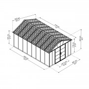 Palram Rozšiřovací modul 11x4,1 pro domky série Yukon 11 (antracit) Array