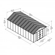 Palram Rozšiřovací modul 11x4,1 pro domky série Yukon 11 (antracit) Array