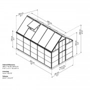 Palram hybrid 6x10 polykarbonátový skleník