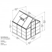 Palram hybrid 6x6 polykarbonátový skleník