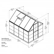 Palram hybrid 6x8 polykarbonátový skleník