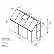 Palram multiline 6x10 polykarbonátový skleník